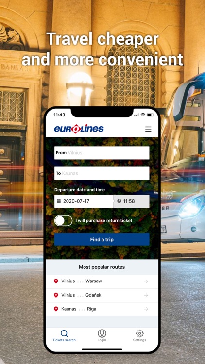Eurolines: bus tickets