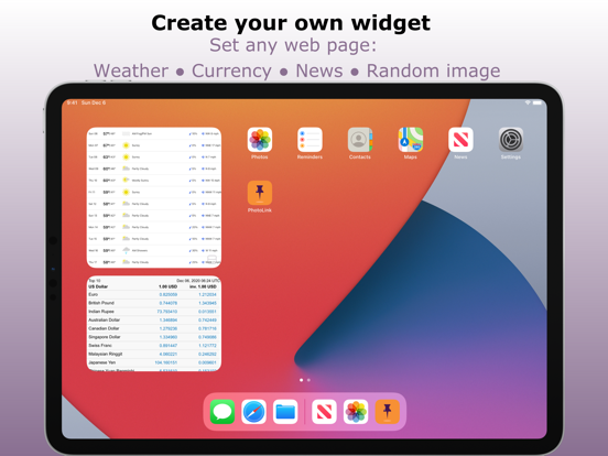 PhotoLink widget iPad screenshot 2 - Productivity app