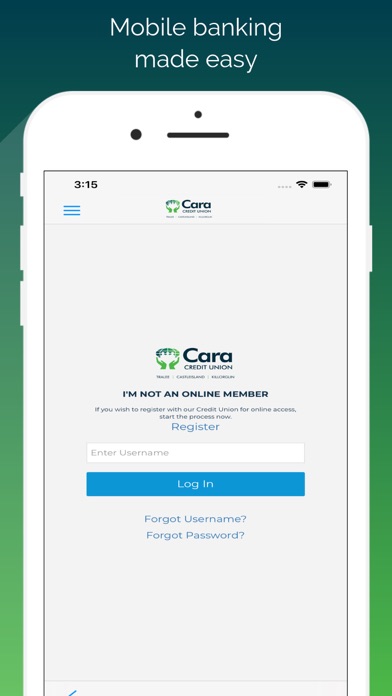 Cara Credit Union Screenshot
