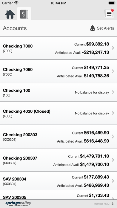 Springs Valley Bank Business Screenshot