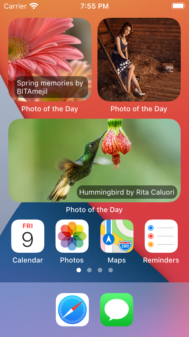 Photo Of The Day Widget