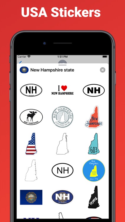 New Hampshire emoji & stickers