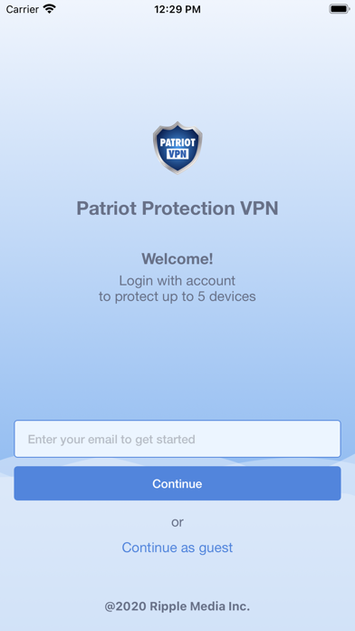 Patriot Protection VPN Screenshot