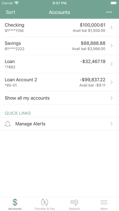 Sage Capital Bank Screenshot