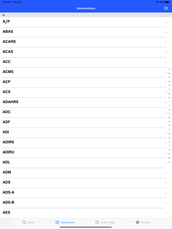 Screenshot #2 for Aviation Acronyms