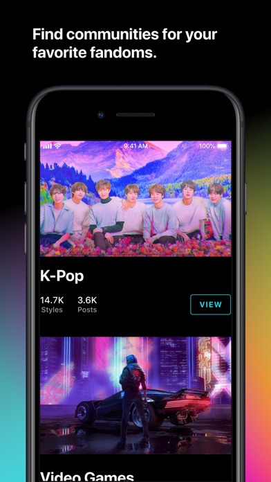 Aura: Creative Fan Communities Screenshot