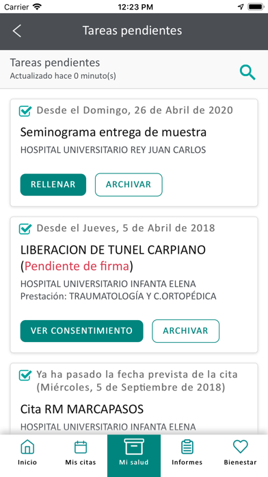 Fundación Jimenez Díaz Screenshot