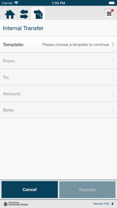 Hometown Business Banking Screenshot
