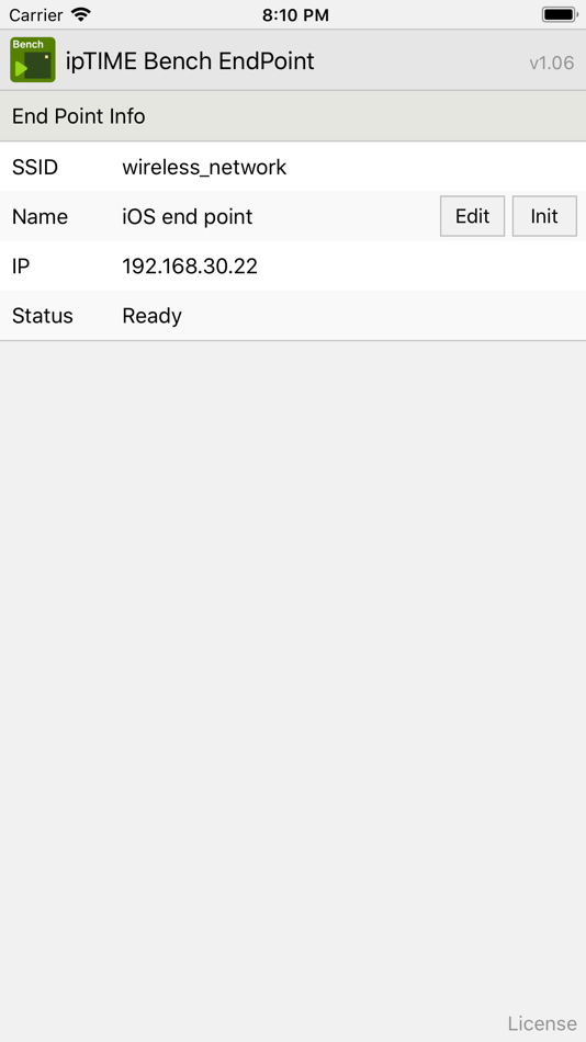 #2. ipTIME Bench EndPoint (iOS) 由: EFM NETWORKS CO., LTD.
