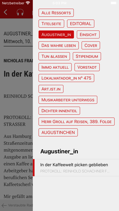 AUGUSTIN ePaper Screenshot