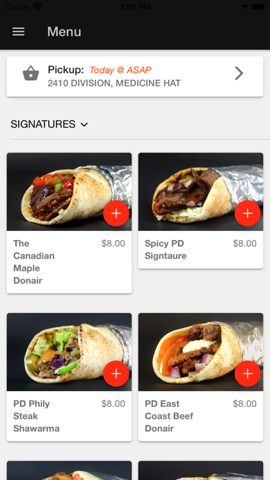 Prairie Donair App Screenshot