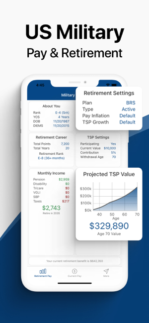 ‎Military Money: Pay & Pension Captură de ecran