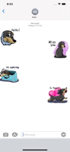 Cute Dachshund Dog Stickers screenshot #1 for iPhone