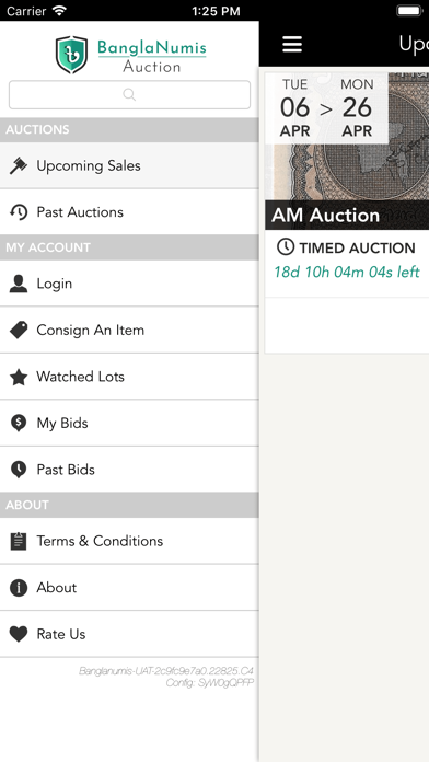 BanglaNumis Auction Screenshot