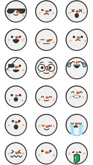 snow man face animate sticker iphone screenshot 1