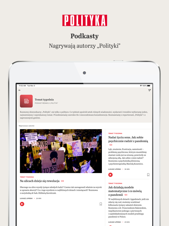 Polityka: Tygodnik News Audio iPad screenshot 4 - News app