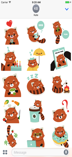 ‎Red Panda Sticker Fun Screenshot