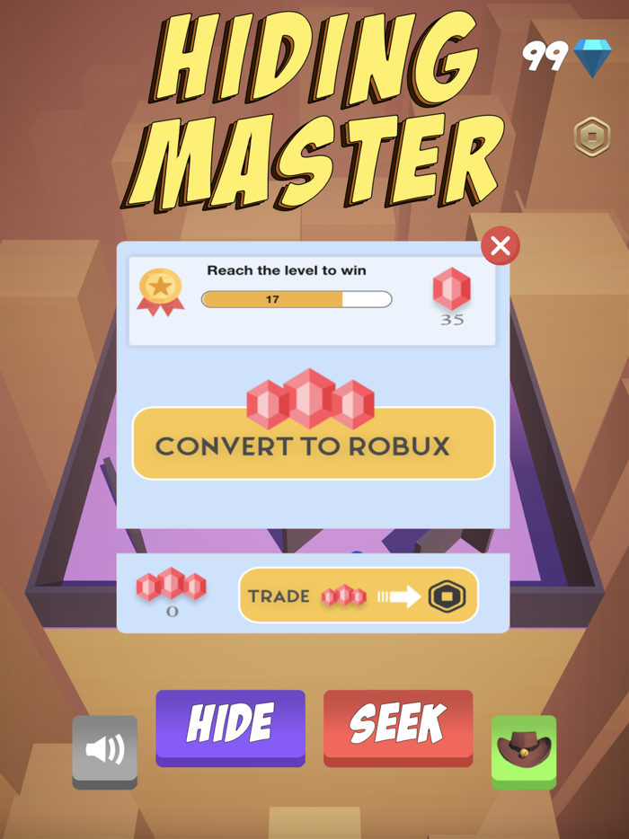 Hiding Master N Seek for Robux