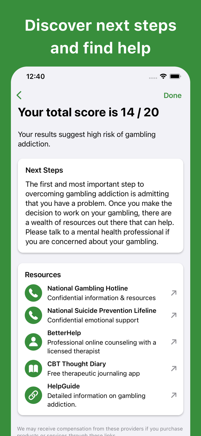 Gambling Addiction Test