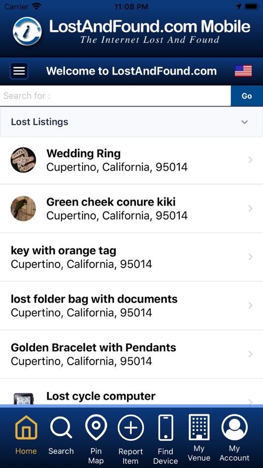 #1. LostAndFound.com Mobile (iOS) 由: The Internet Lost and Found, Inc.