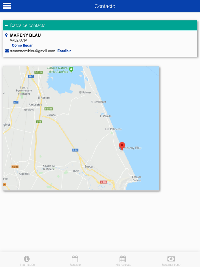 Mareny Blau Reservas