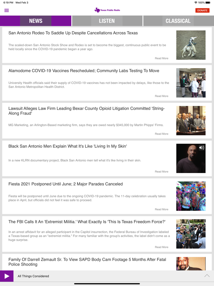 Texas Public Radio App