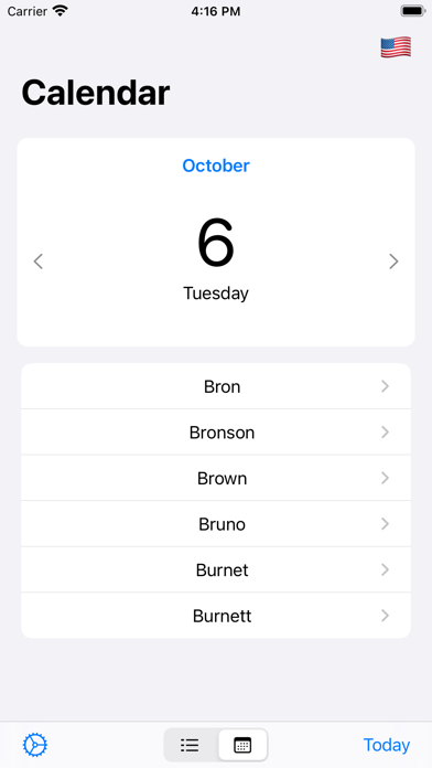 Name-days Screenshot