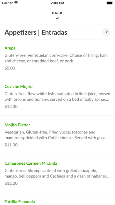 Mojito Restaurant Screenshot 3 - AppWisp.com Mojito Restaurant Screenshot 3 - AppWisp.com
