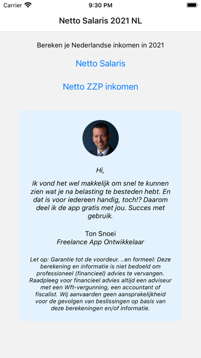 Netto Salaris 2025 NL Screenshot