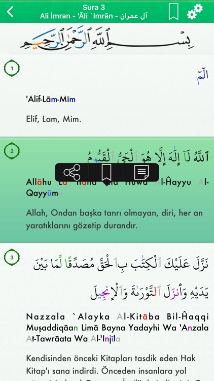 Quran in Turkish, Arabic