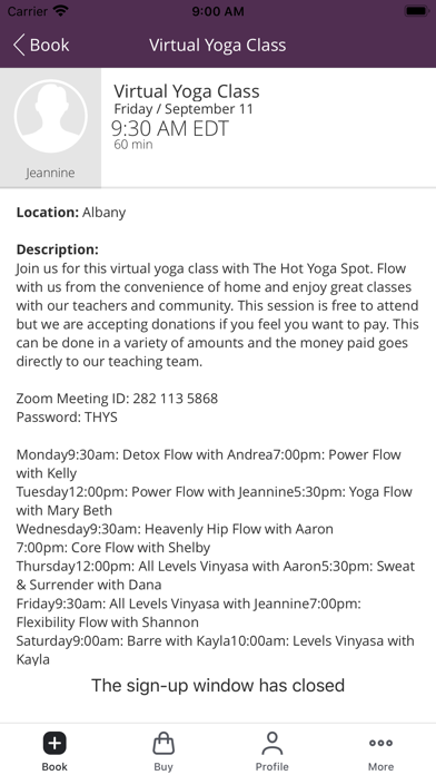 The Hot Yoga Spot Screenshot