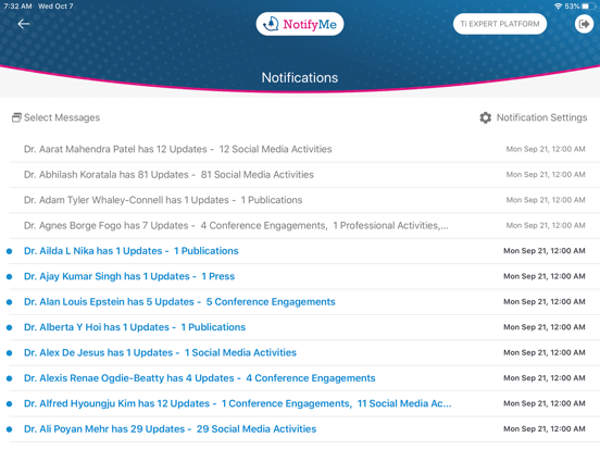 NotifyMe Alerts iPad screenshot 5 - Business app