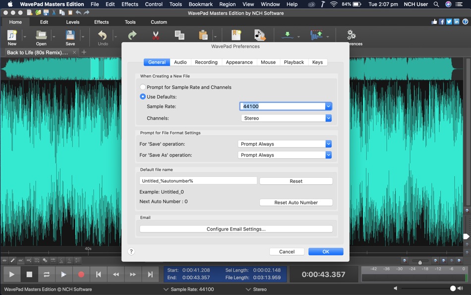 #5. WavePad Masters Edition (macOS) Av: NCH Software