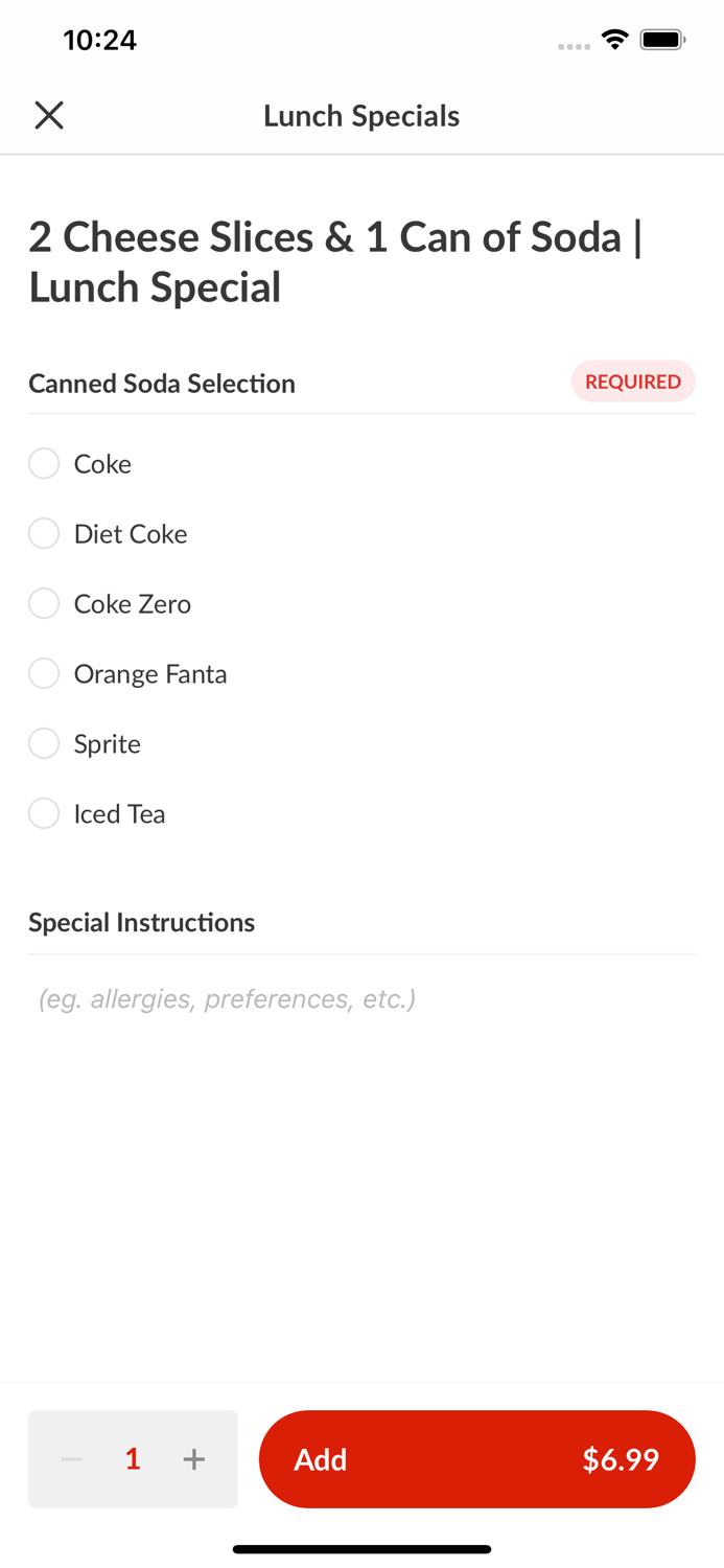 Pronto New York Style Pizza