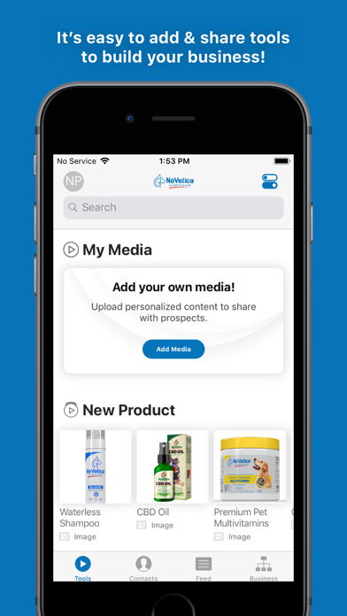 NeVetica Business App Screenshot