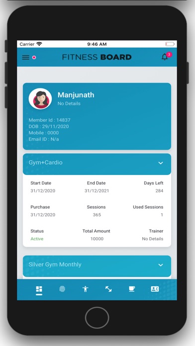 Fitness Board - Member Screenshot