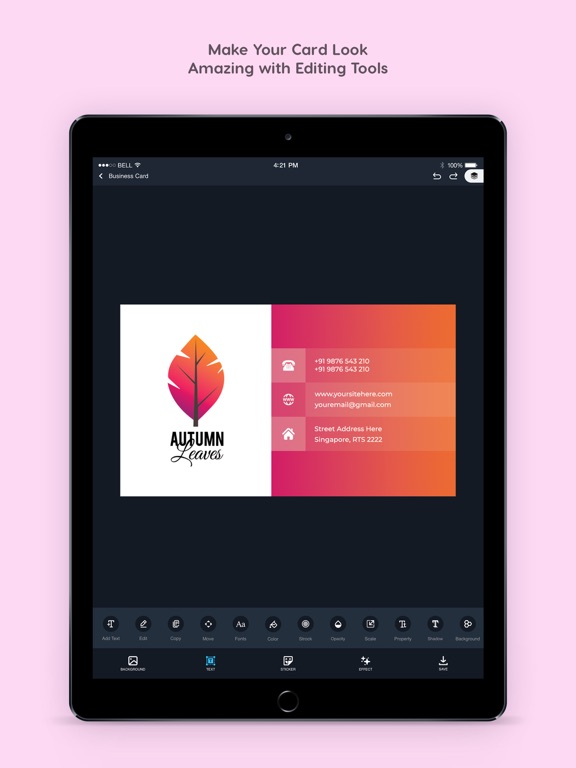 Screenshot #6 pour Business Card Maker, Visiting