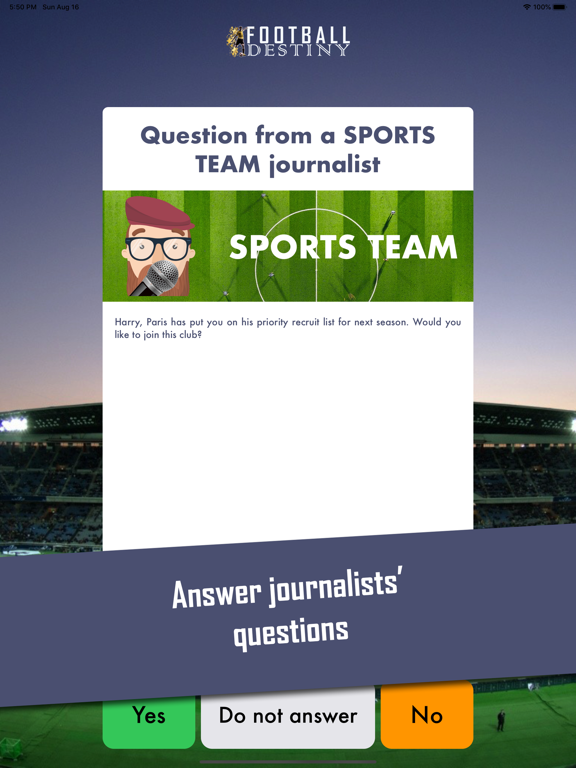 Football Destiny iPad screenshot 5 - Games app