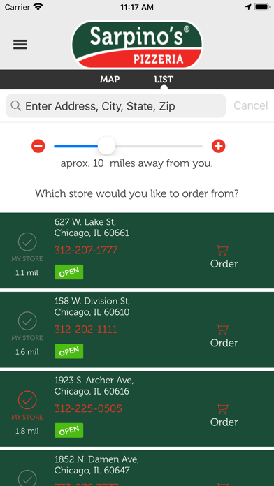 Sarpino's Pizzeria Screenshot
