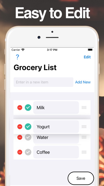 Grocery List: GroceryWidget