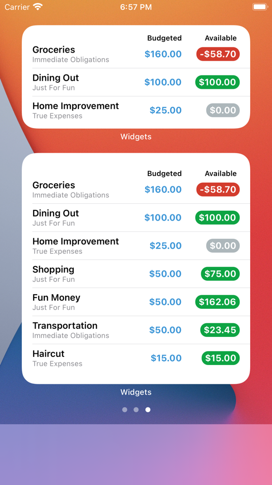 #3. Widgets for YNAB (iOS) 由: Nathan Armstrong
