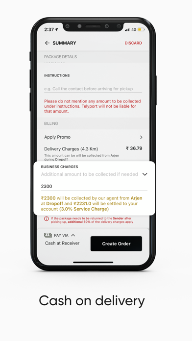Telyport - Delivery App Screenshot