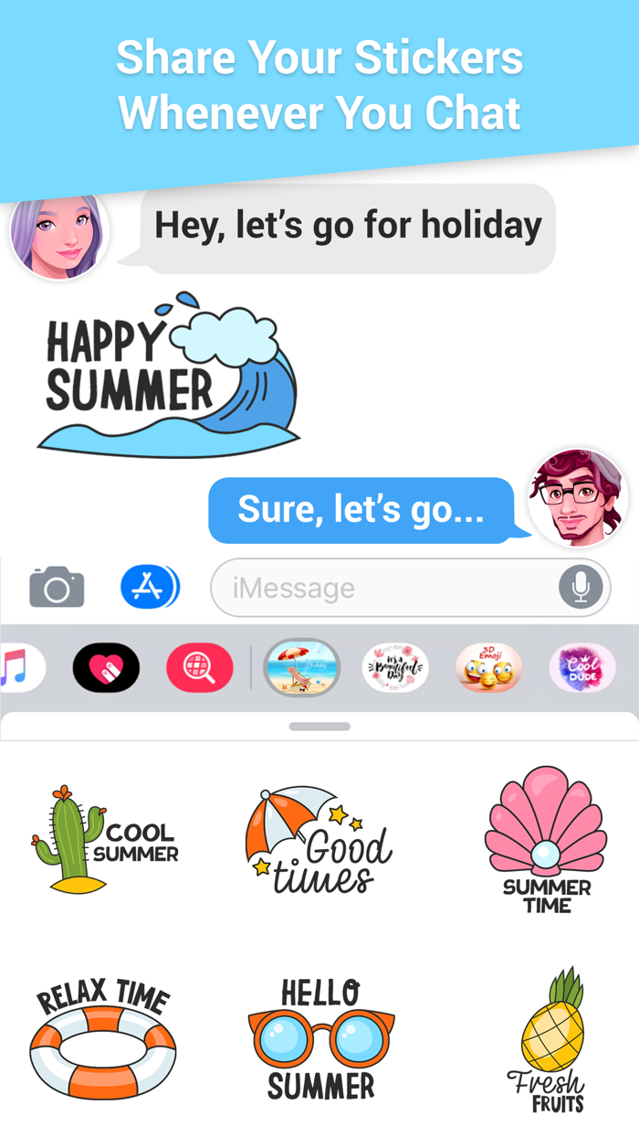 Beach Holiday Stickers Pack