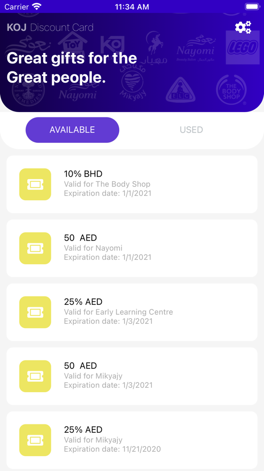 #3. KOJ VIP Card (iOS) Av: Kamal Osman Jamjoom Trading LLC