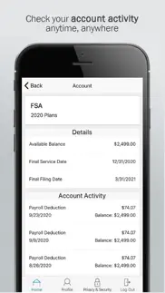 paychex benefit account iphone screenshot 2