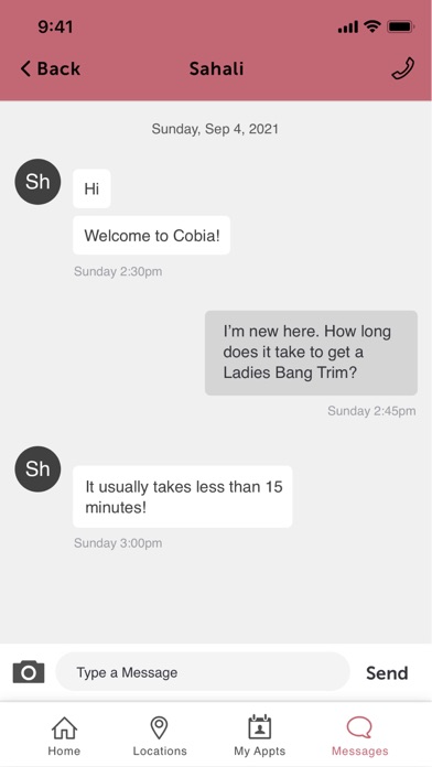 Cobia Online Booking Screenshot