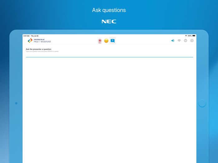 UNIVERGE BLUE™ MEET WEBINAR