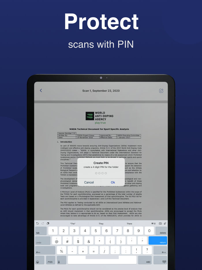 Scanner-App Scan Text and Notes