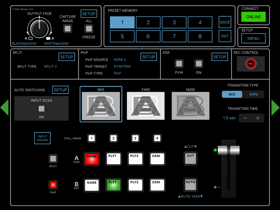 #1. V-1HD+ Remote (iOS) 由: Roland Corporation