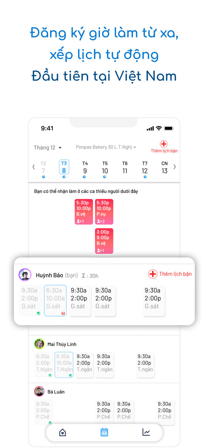 Bestaff Chấm công chia ca